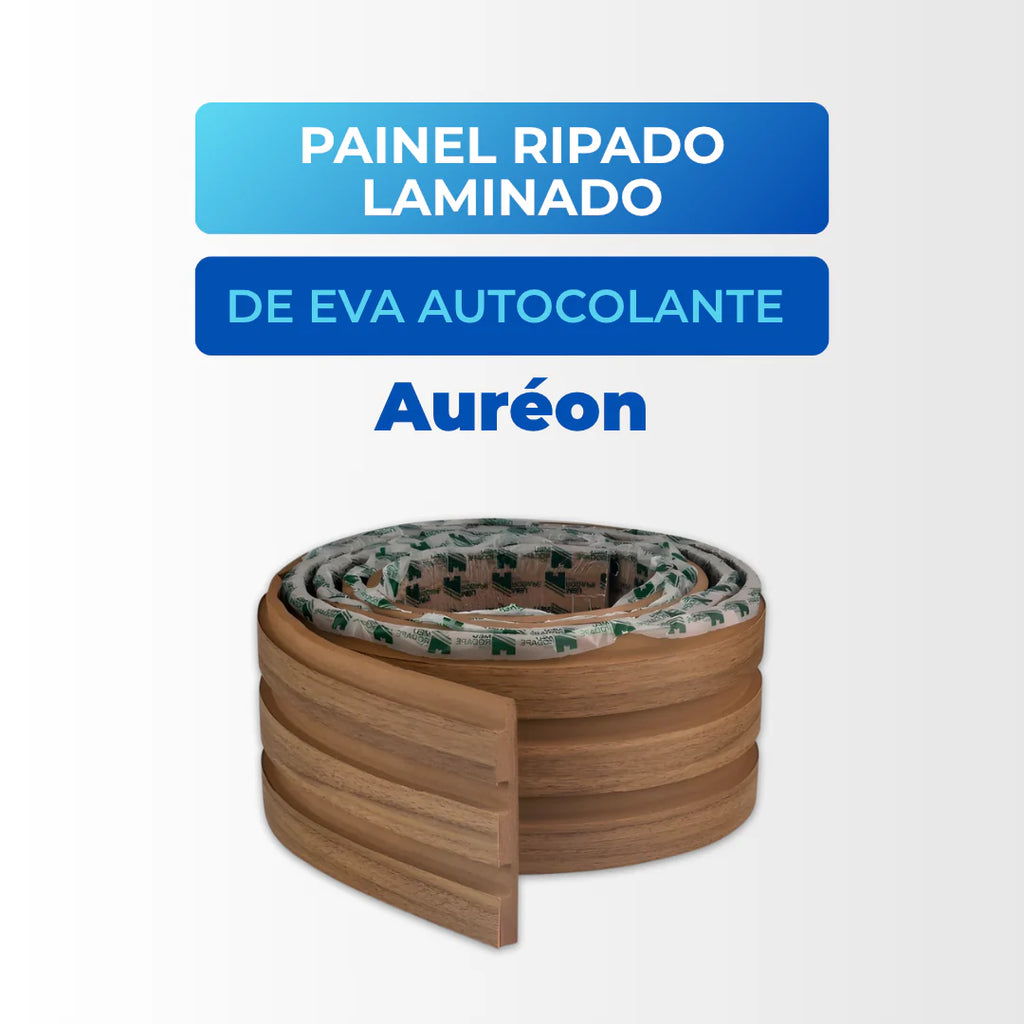 Painel de Ripa Laminado de EVA Autocolante Auréon - Sofisticação e Conforto em Cada Detalhe 🔥Queima de Estoque🔥