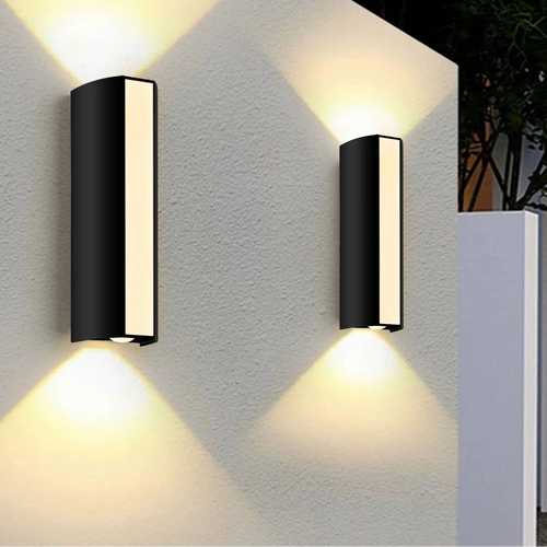 Luminária de parede LED 10W AC85-265V IP66 à prova d'água, luz branca quente e fria, iluminação externa decorativa para casa